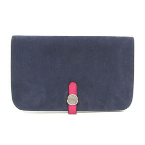 HERMES Pink Leather Wallet